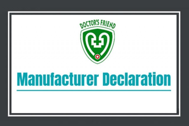 Manufacturer Delcaration